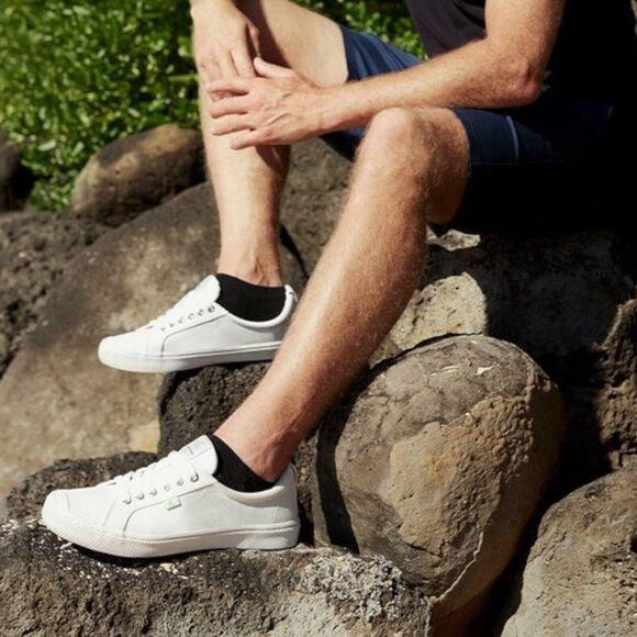 Cariuma OCA Low Shoes Mens 7 White Canvas Preppy Sneaker Lace Up Womens 8.5 - Picture 6 of 10